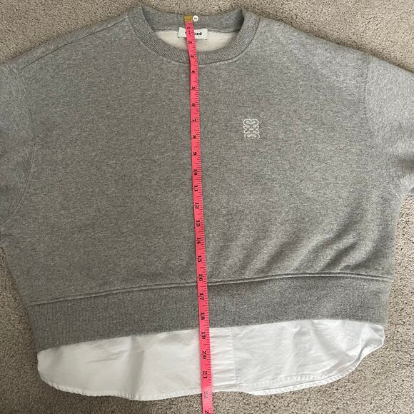 SANDRO Gray Meribel Layered Sweatshirt (Size 4) - Picture 13 of 14